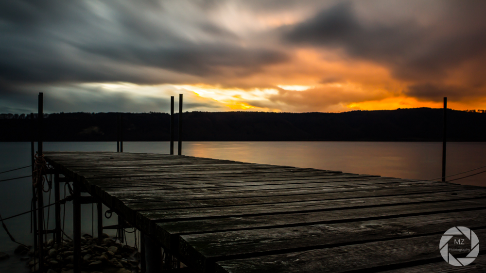 Sunset at a pier